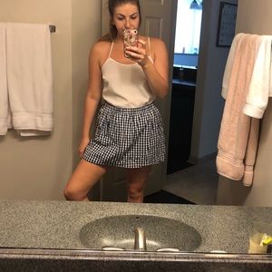 J. Crew gingham miniskirt with pockets